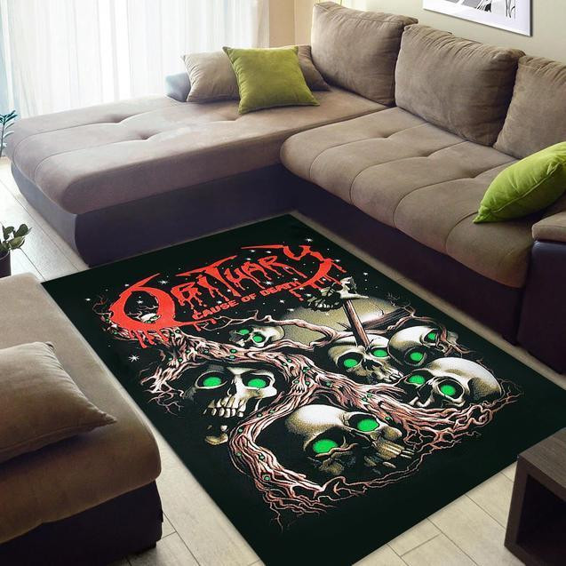 Obituary Cause Of Death Area Rug Chrismas Gift - Indoor Outdoor Rugs