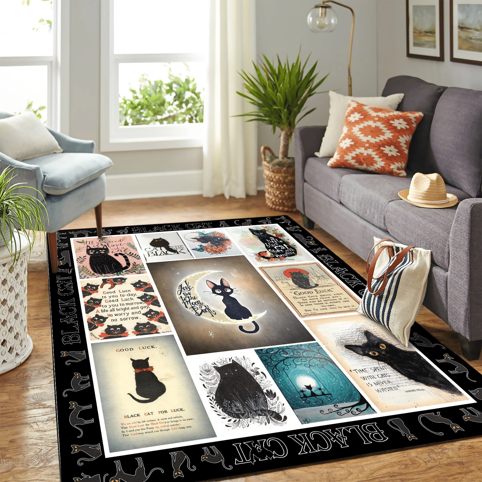 Cat Mk Carpet Area Rug Chrismas Gift - Indoor Outdoor Rugs