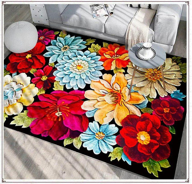 Flower Rug Chrismas Gift - Indoor Outdoor Rugs