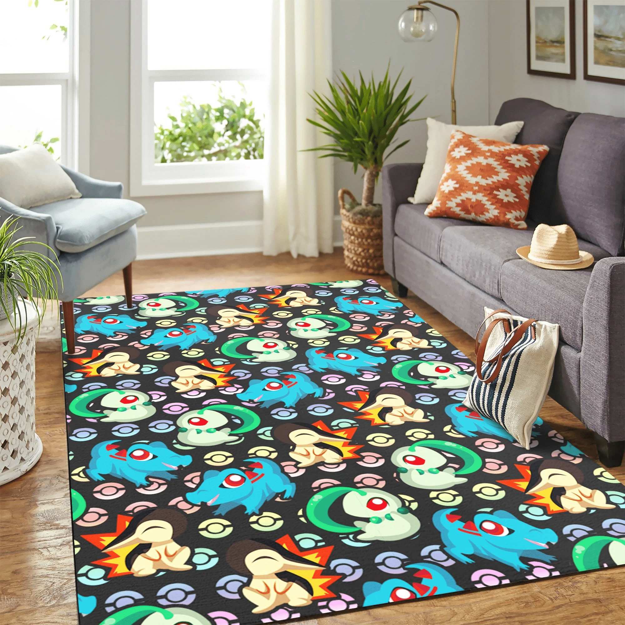 Pokemon Gen Carpet Floor Area Rug Chrismas Gift - Indoor Outdoor Rugs