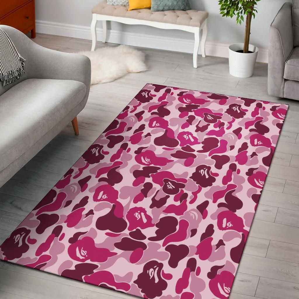 Purple Camo Camouflage Area Rug Chrismas Gift - Indoor Outdoor Rugs