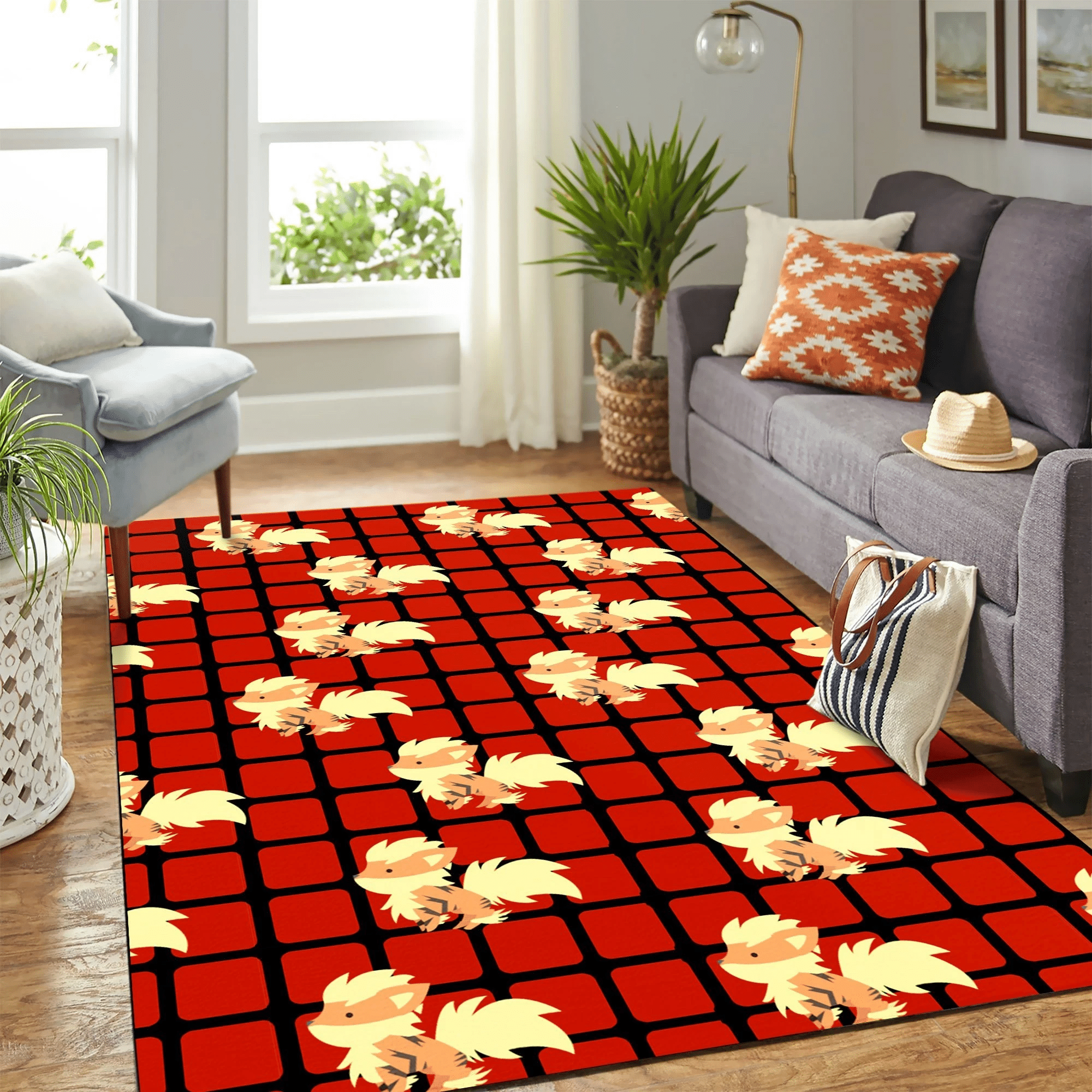 Arcanine Partern Pokemon Carpet Rug Chrismas Gift - Indoor Outdoor Rugs