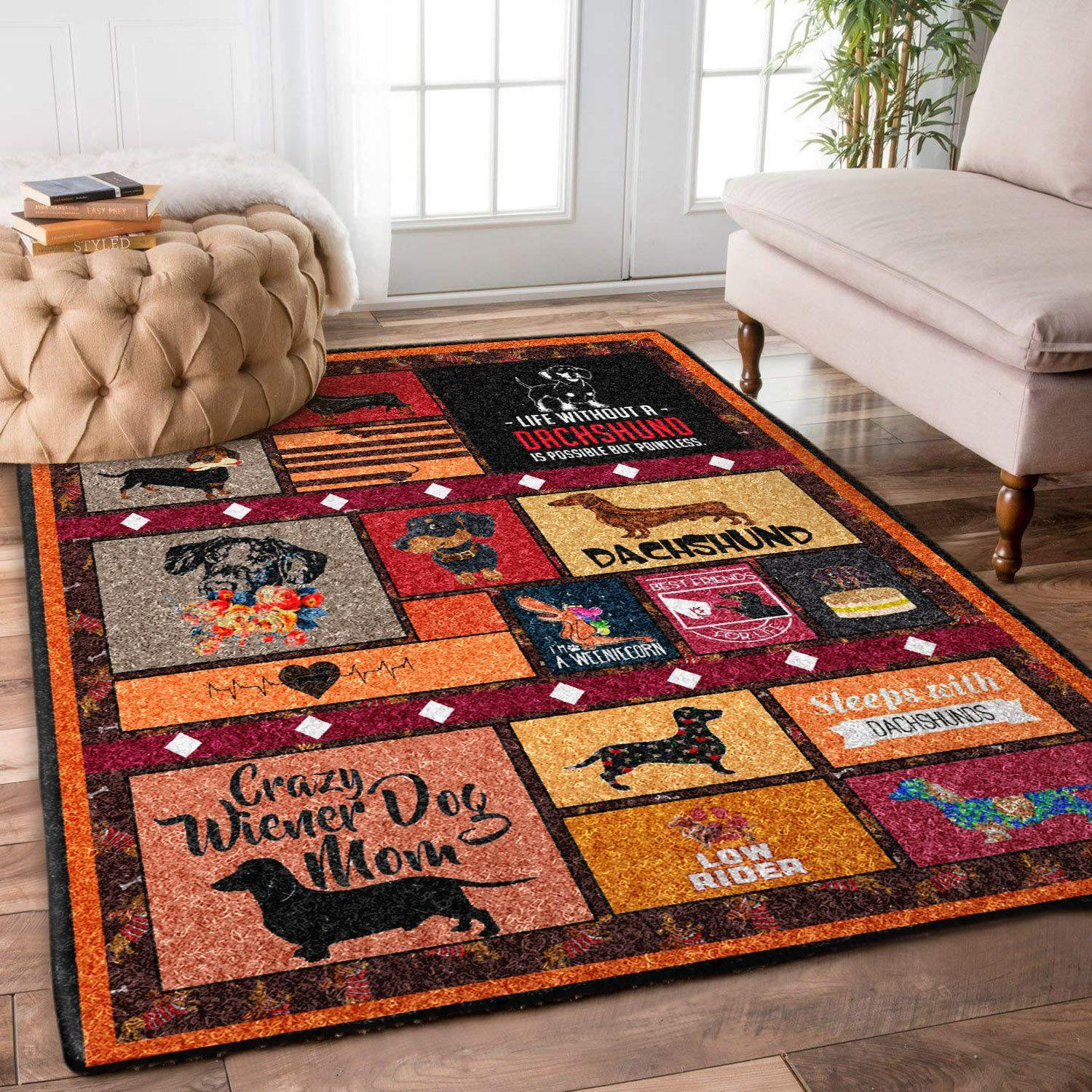 Dachshund Rug Chrismas Gift - Indoor Outdoor Rugs