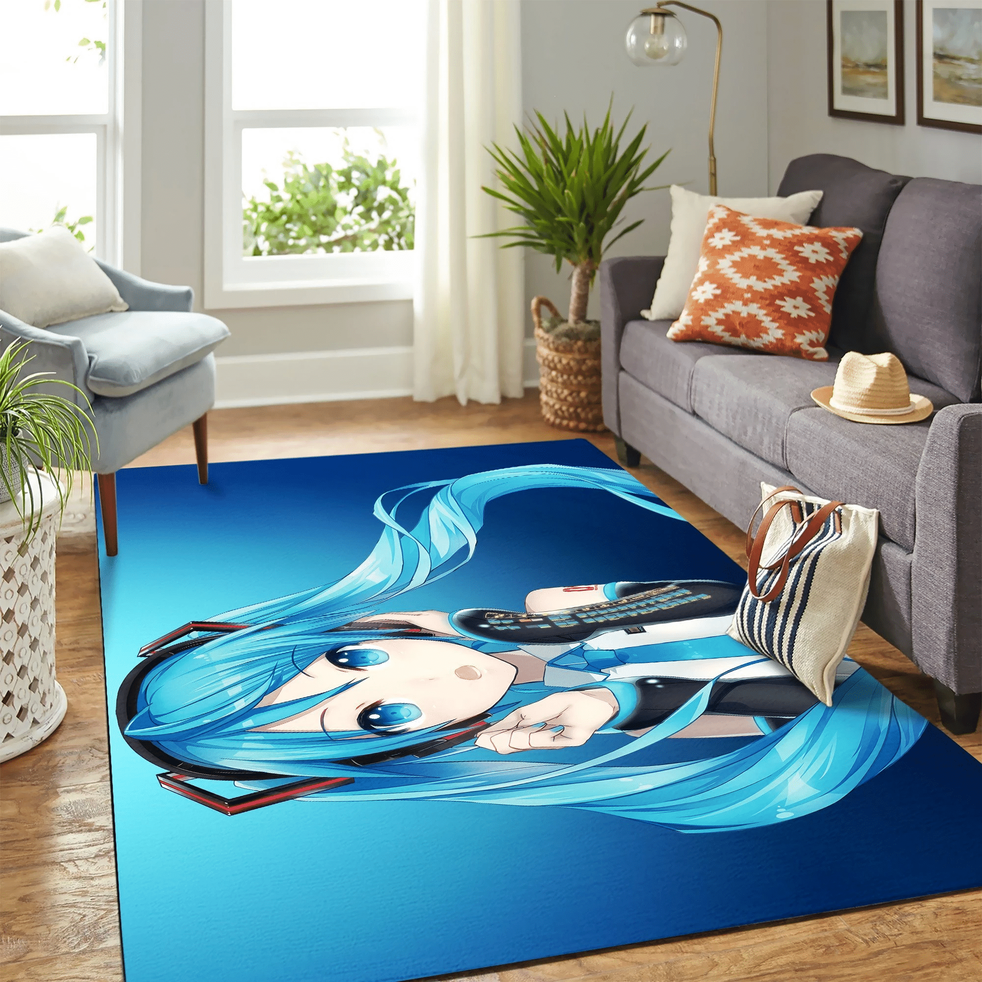 Hatsune Miku Chica Anime Vocaloid Carpet Floor Area Rug Chrismas Gift - Indoor Outdoor Rugs