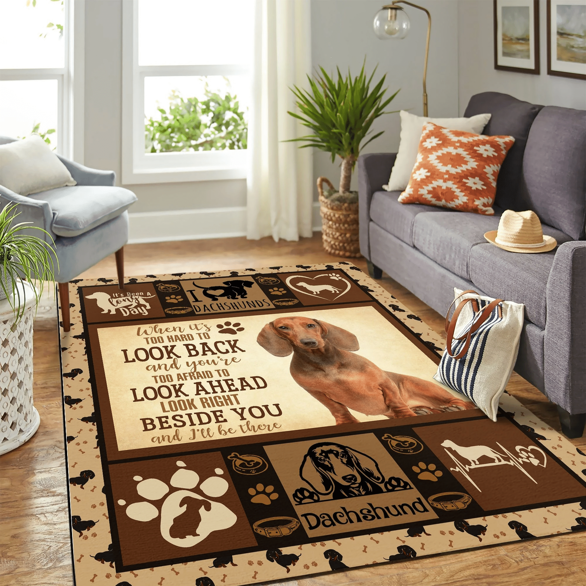 Dachshund New Quilt Copy Mk Carpet Area Rug Chrismas Gift - Indoor Outdoor Rugs