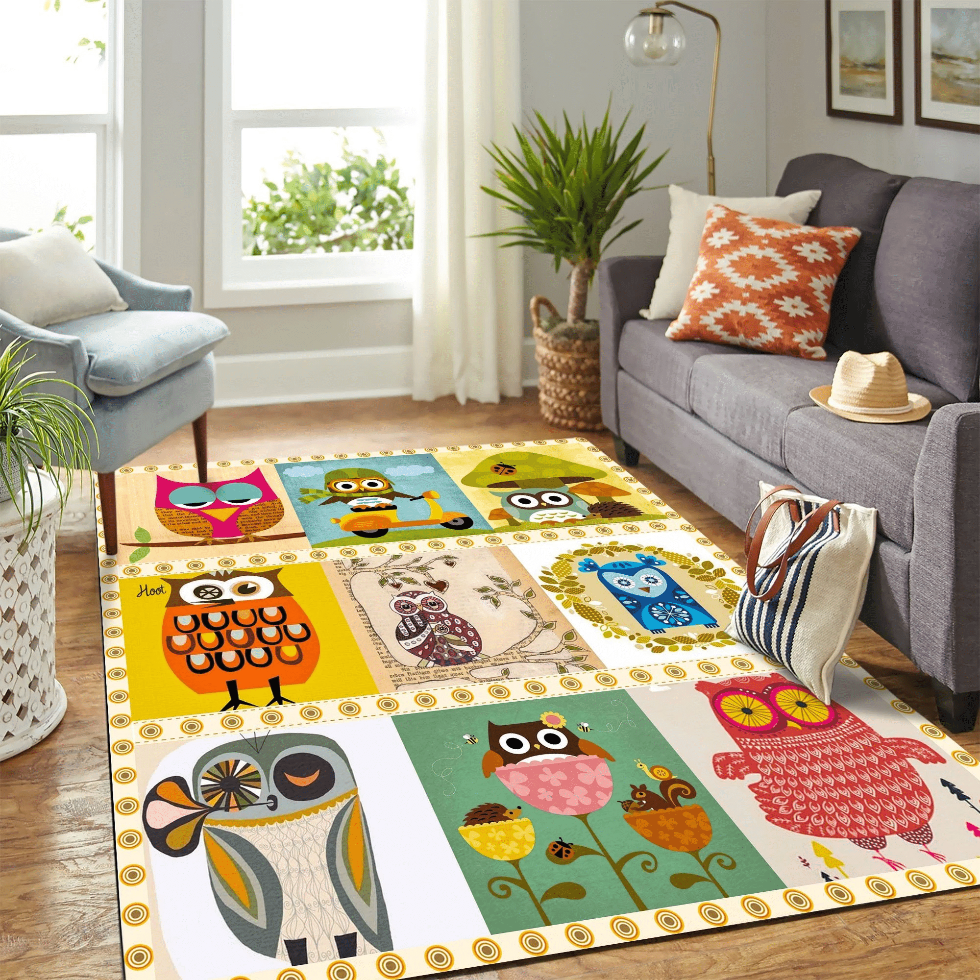 Owl Art Mk Carpet Area Rug Chrismas Gift - Indoor Outdoor Rugs