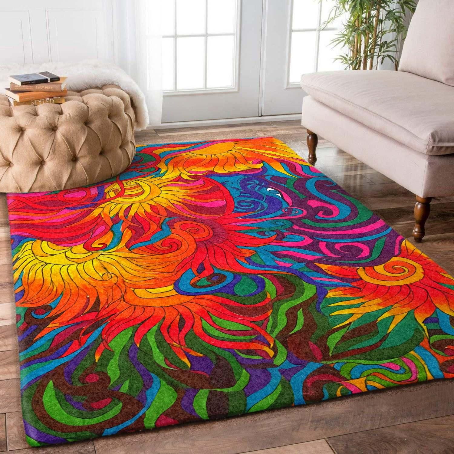 Sunflower Rug Chrismas Gift - Indoor Outdoor Rugs