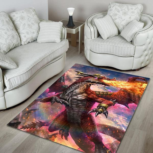 Dragon Area Rug Chrismas Gift - Indoor Outdoor Rugs