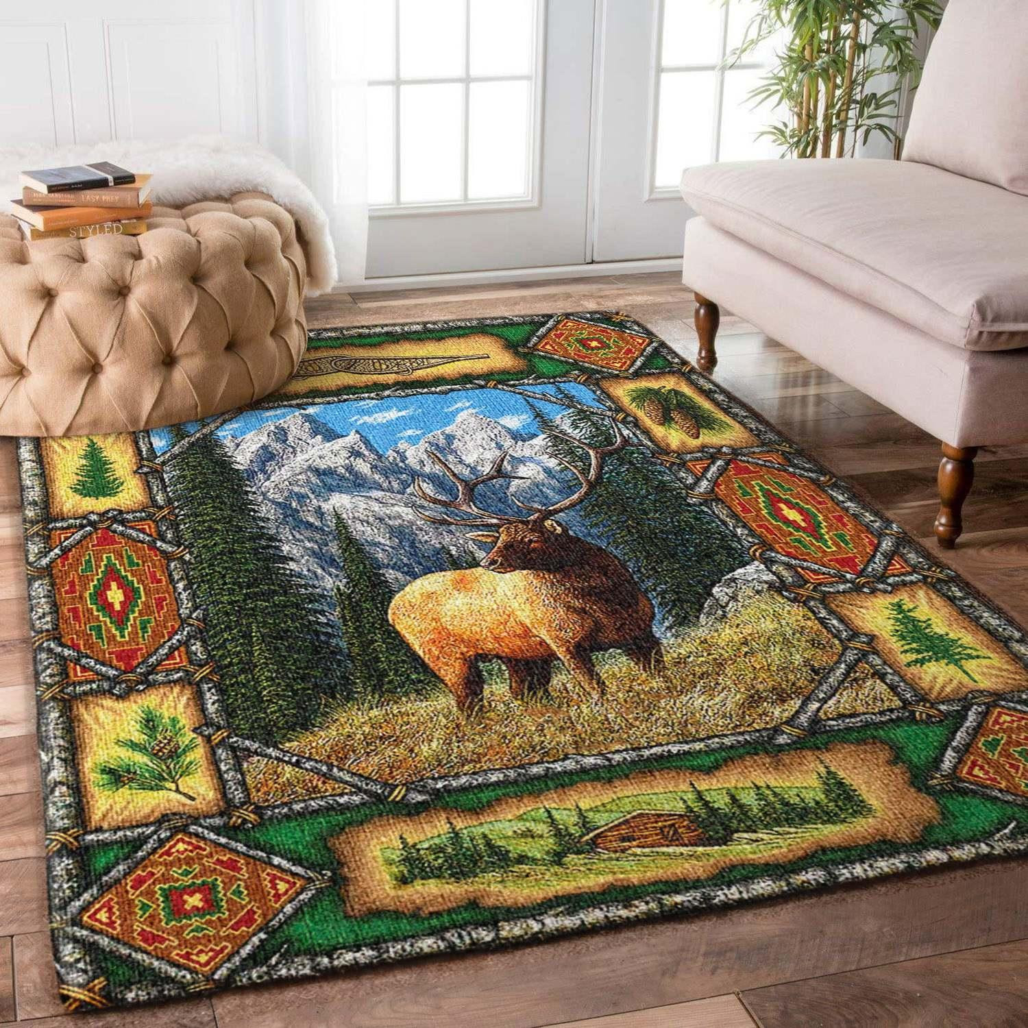 Deer Rug Chrismas Gift - Indoor Outdoor Rugs