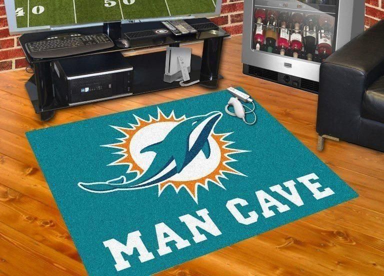 Miami Dolphins Area Rug Chrismas Gift - Indoor Outdoor Rugs