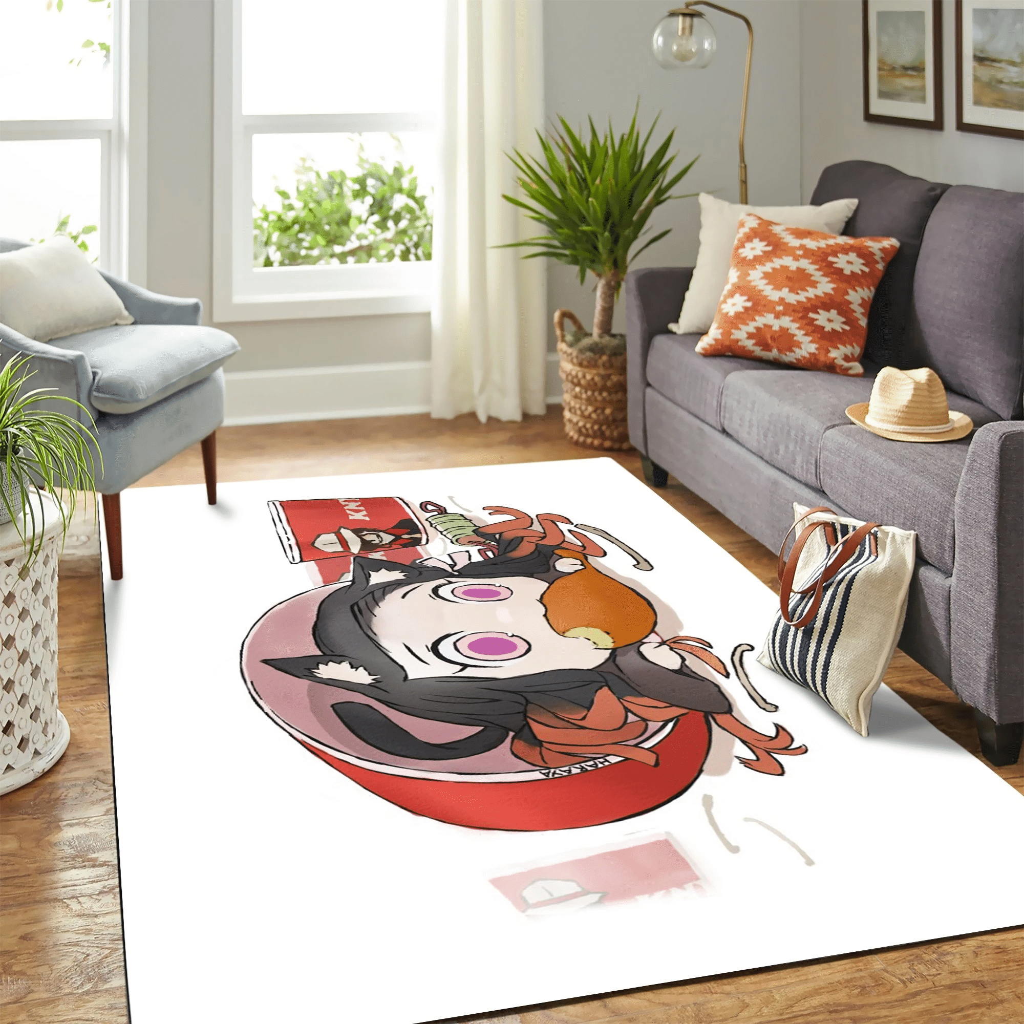 Kamado Nezuko Chibi Carpet Floor Area Rug Chrismas Gift - Indoor Outdoor Rugs