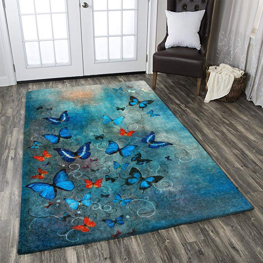 Butterfly Rug Chrismas Gift - Indoor Outdoor Rugs