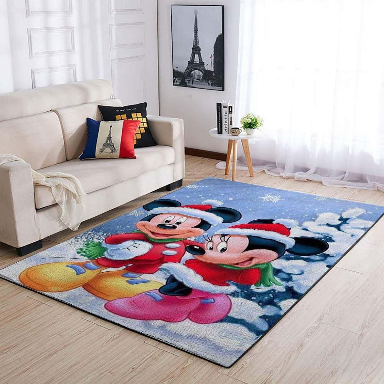 Minnie Mickey Mouse Area Rug Chrismas Gift - Indoor Outdoor Rugs