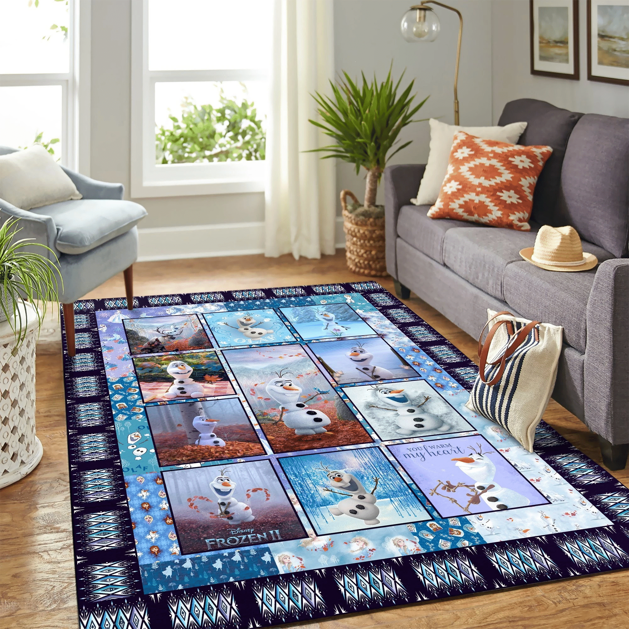 Olaf Frozen Cute Carpet Floor Area Rug Chrismas Gift - Indoor Outdoor Rugs