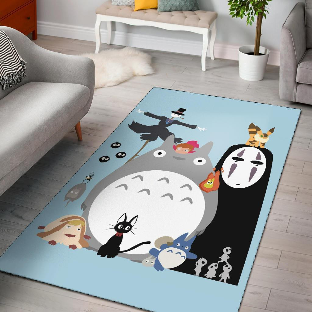 Characters In My Neighbor Totoro Area Rug Chrismas Gift - Indoor Outdoor Rugs