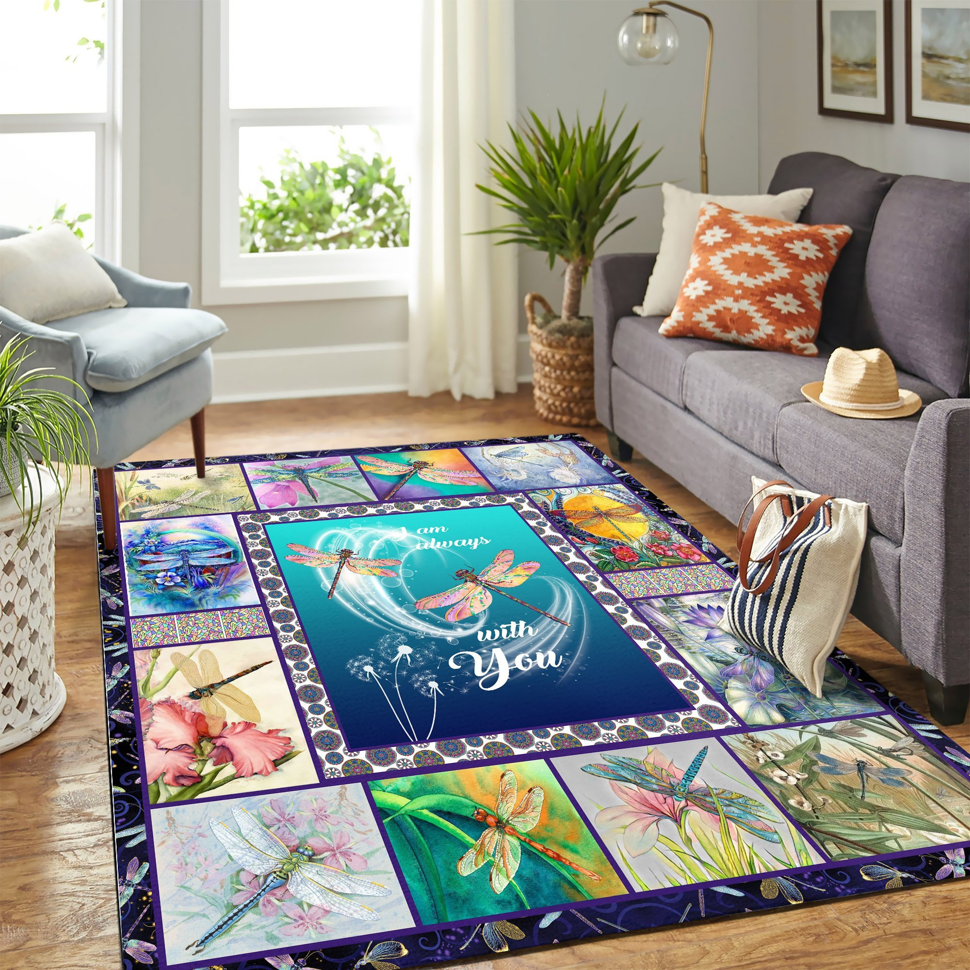 Dragonfly Quilt Mk Carpet Area Rug Chrismas Gift - Indoor Outdoor Rugs