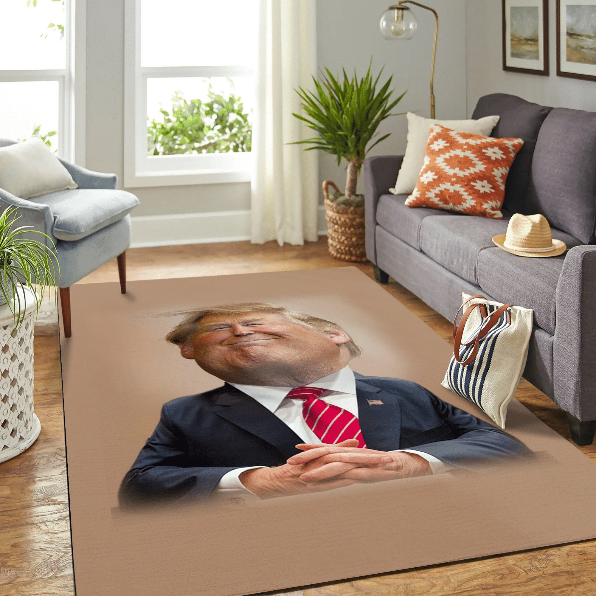 Donald Trump A Caricature Study Carpet Floor Area Rug Chrismas Gift - Indoor Outdoor Rugs