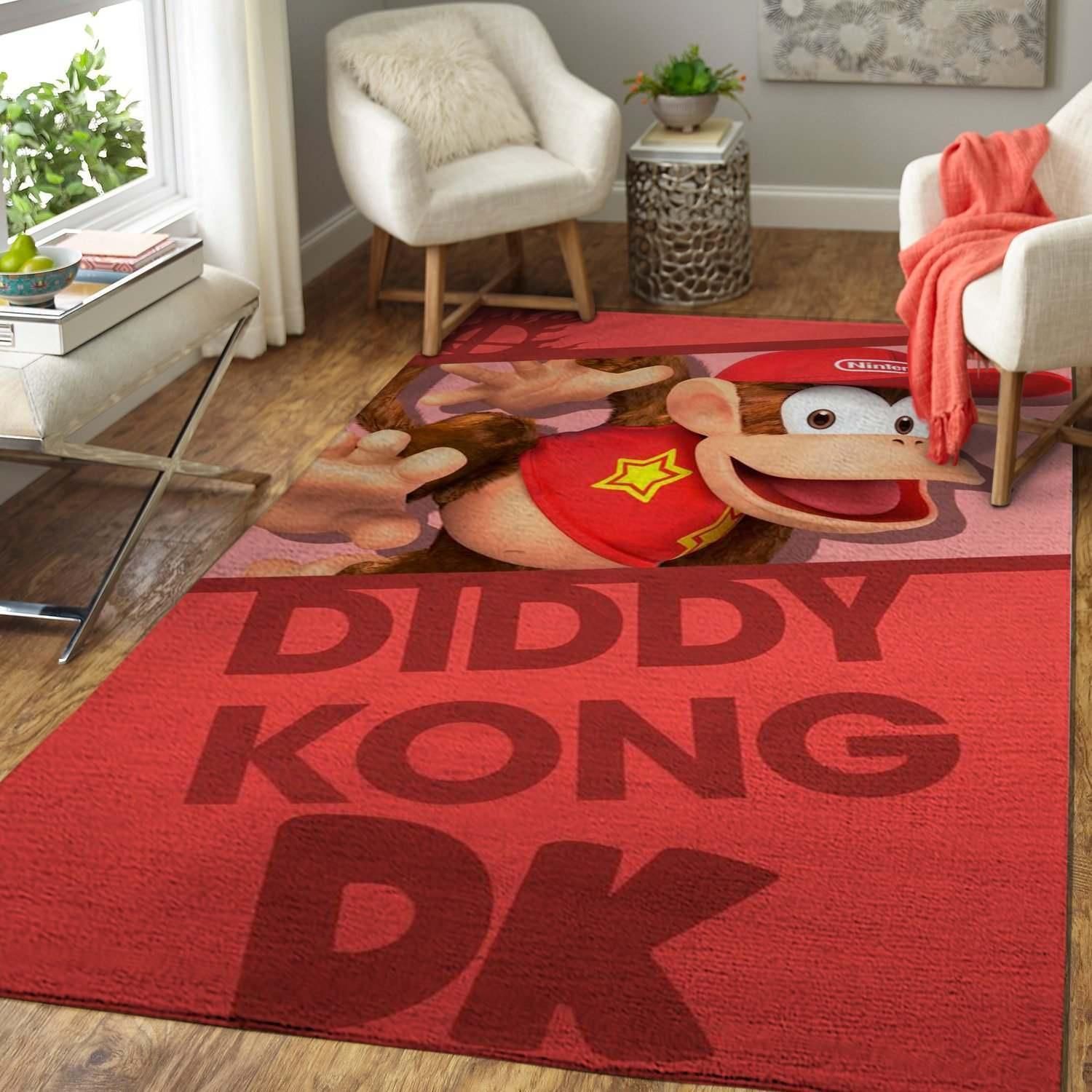 Video Game Fans Diggy Kong Area Rug Chrismas Gift - Indoor Outdoor Rugs