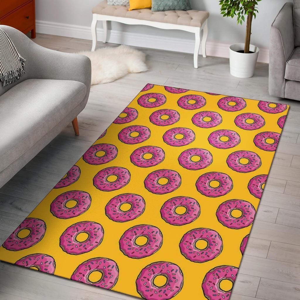 Homer Simpson Donut Area Rug Chrismas Gift - Indoor Outdoor Rugs