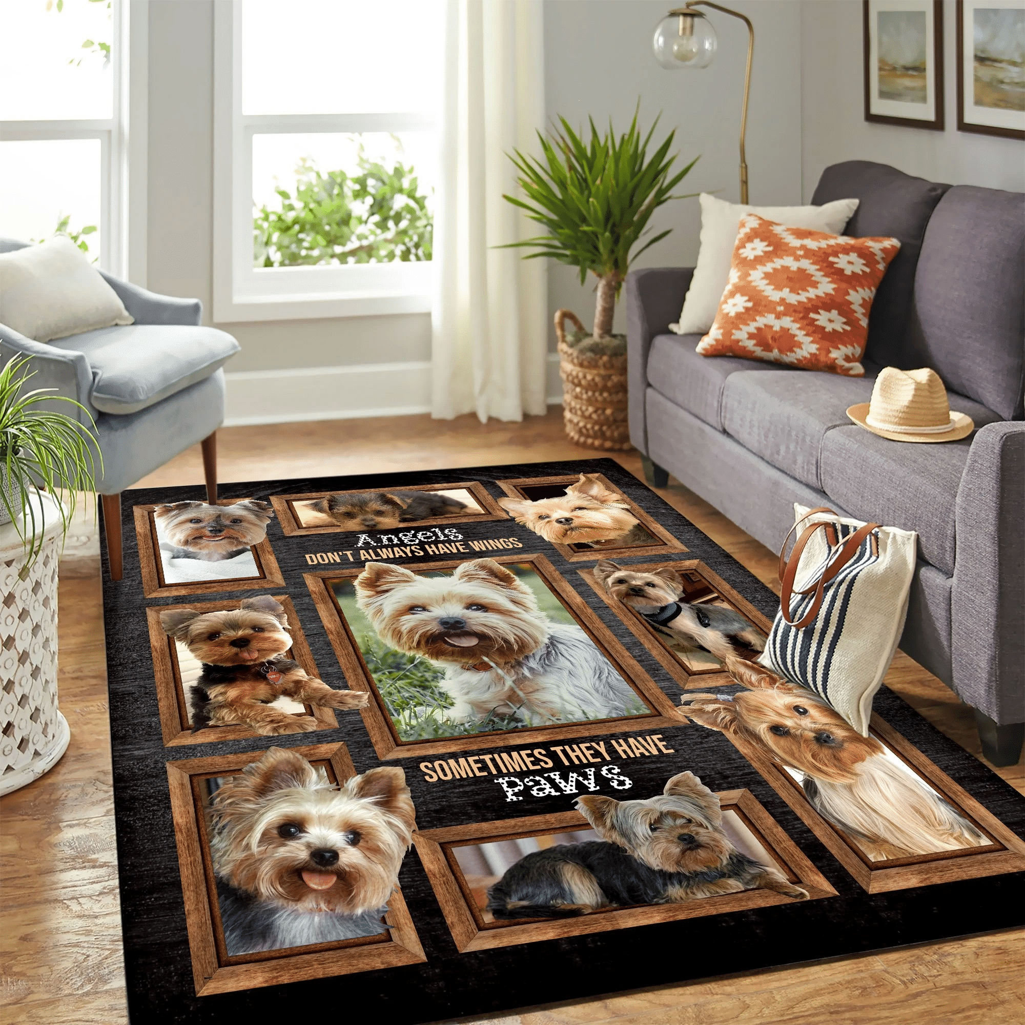 Quilt Yorkie Angels Don T Always Have Wings Mk Carpet Area Rug Chrismas Gift - Indoor Outdoor Rugs