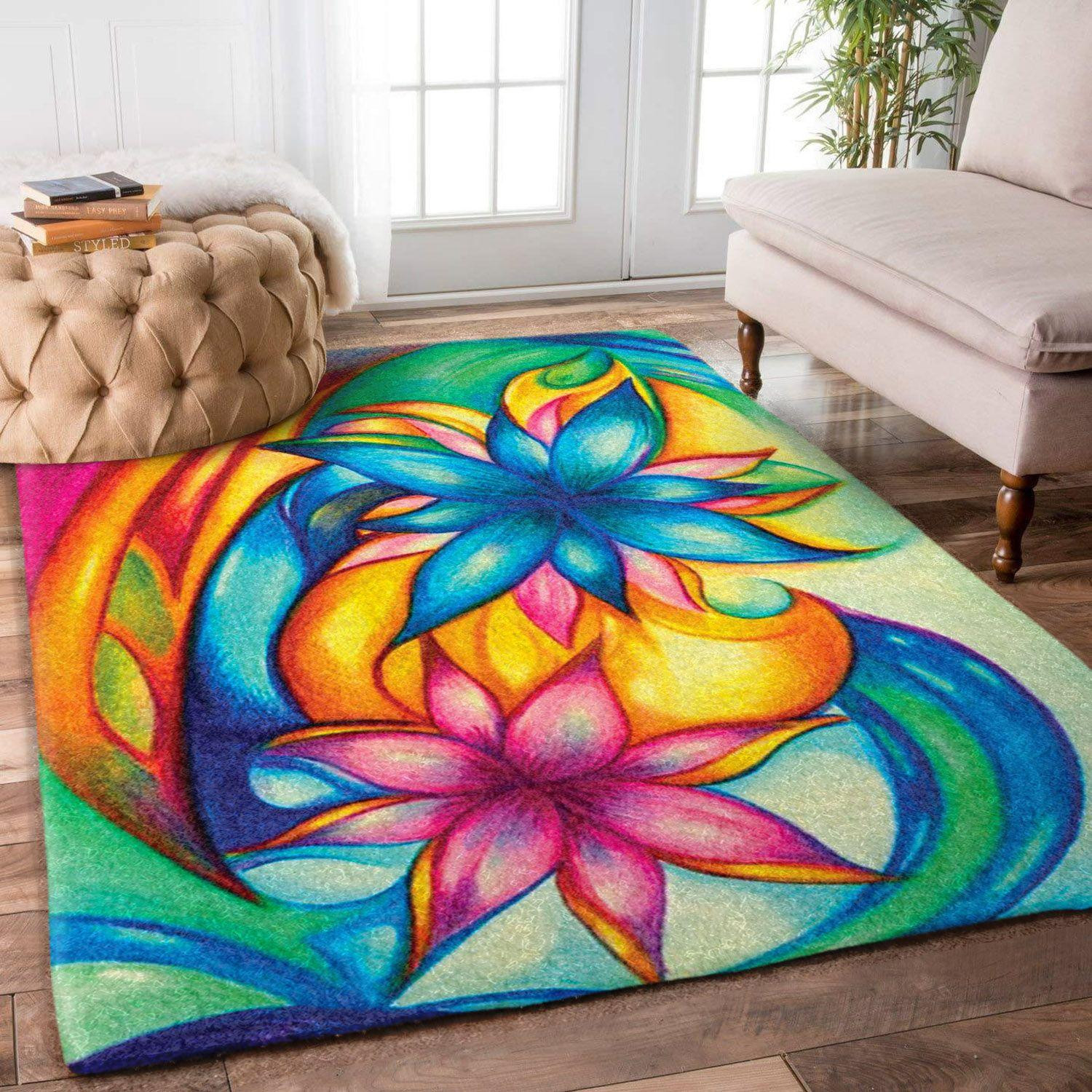 Flower Rug Chrismas Gift - Indoor Outdoor Rugs