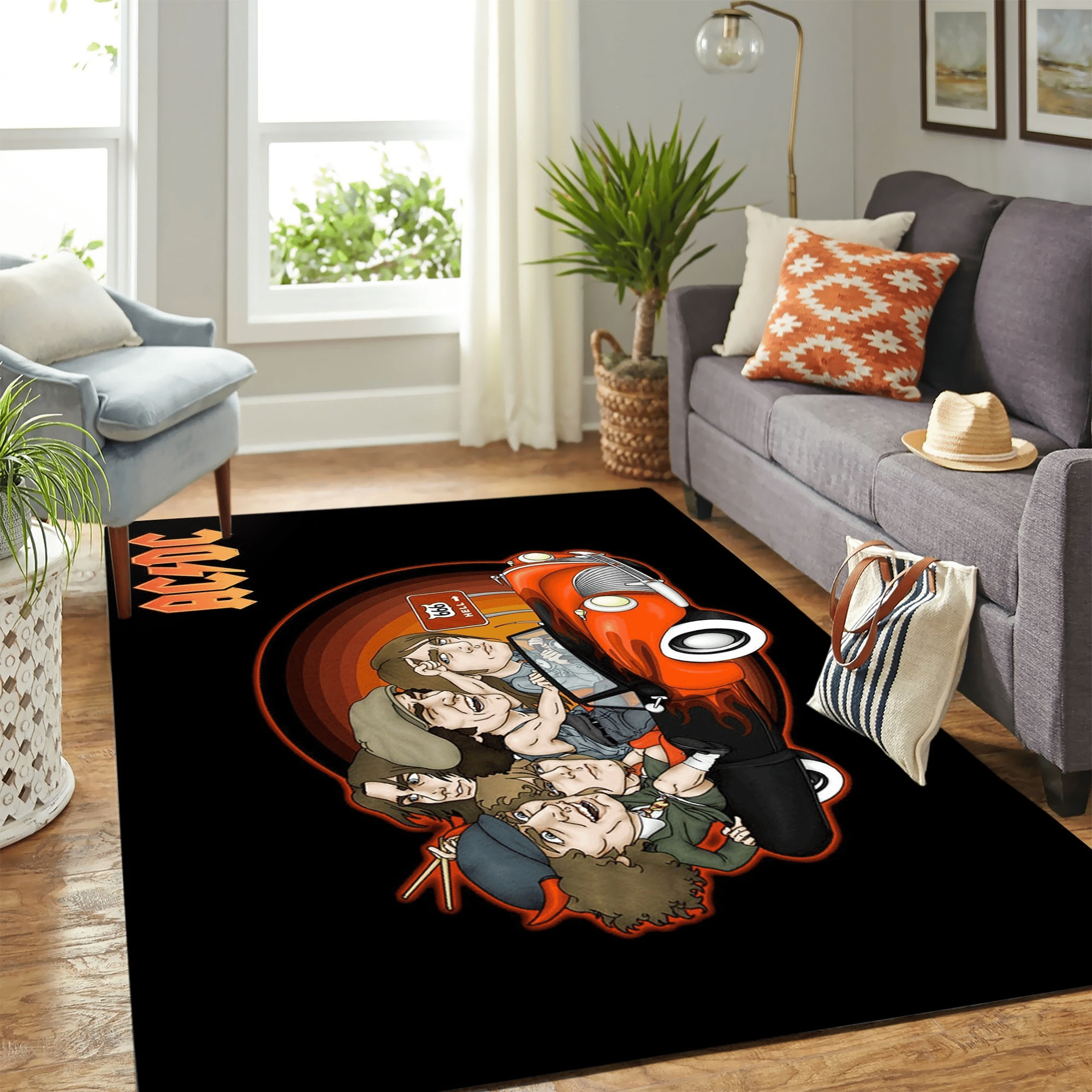 Acdc Cartoon Carpet Floor Area Rug Chrismas Gift - Indoor Outdoor Rugs