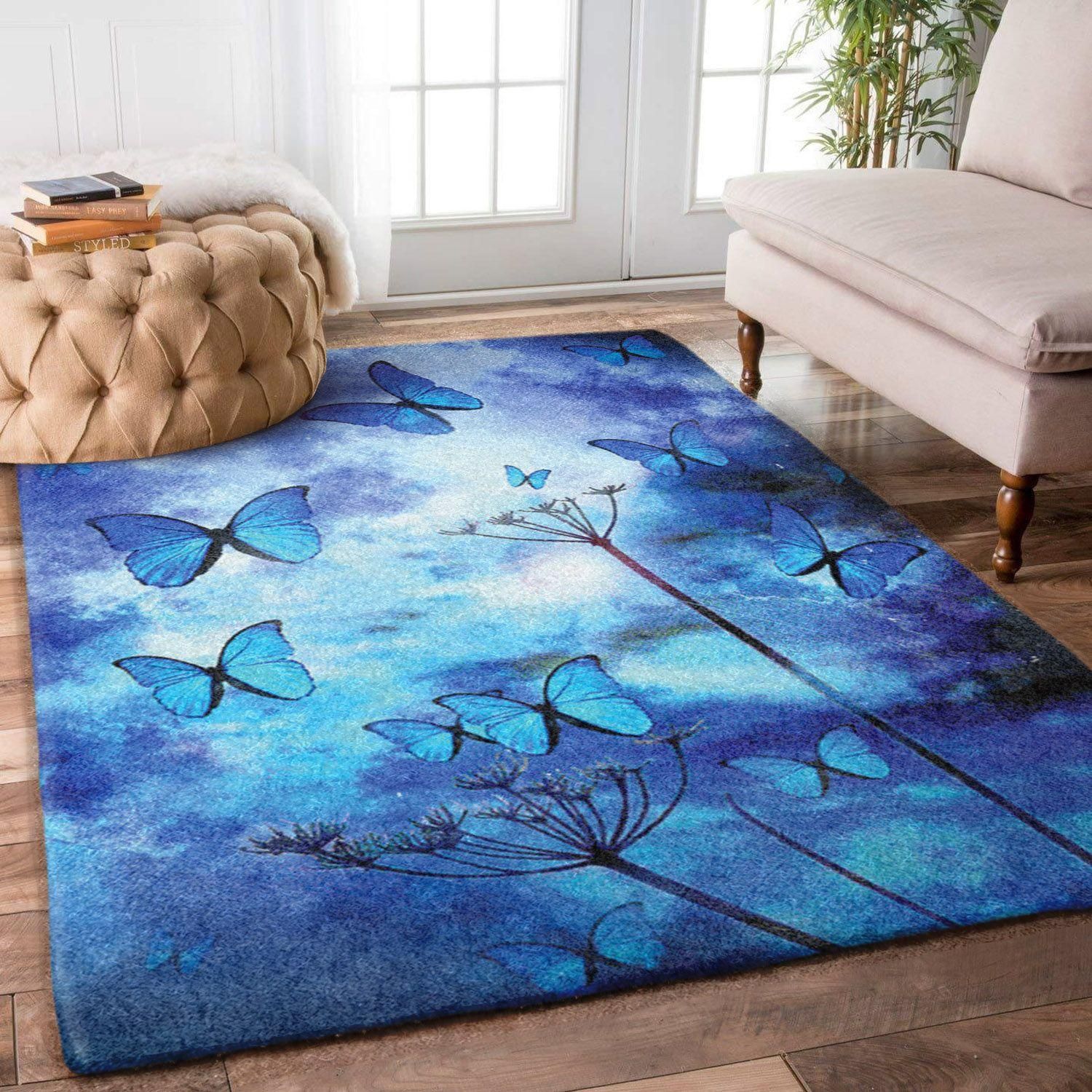 Butterfly Rug Chrismas Gift - Indoor Outdoor Rugs