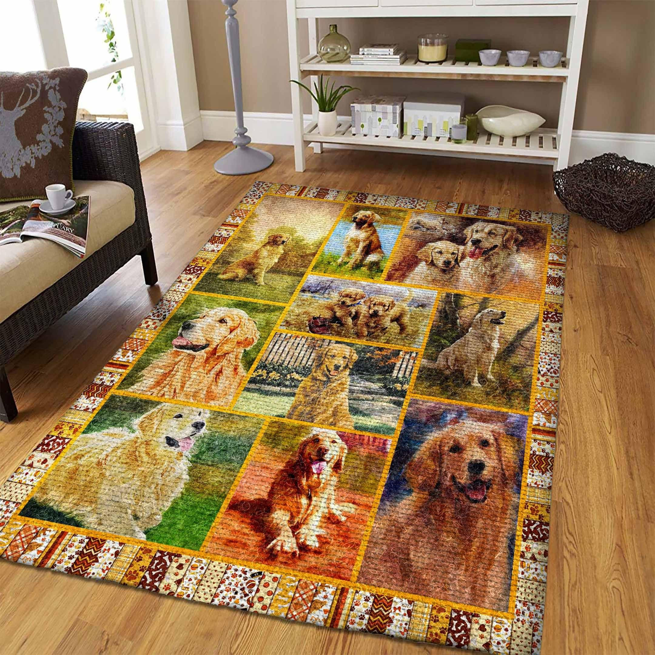 Golden Rug Chrismas Gift - Indoor Outdoor Rugs