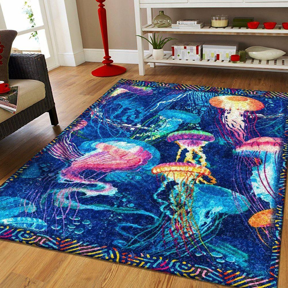 Jellyfish Rug Chrismas Gift - Indoor Outdoor Rugs