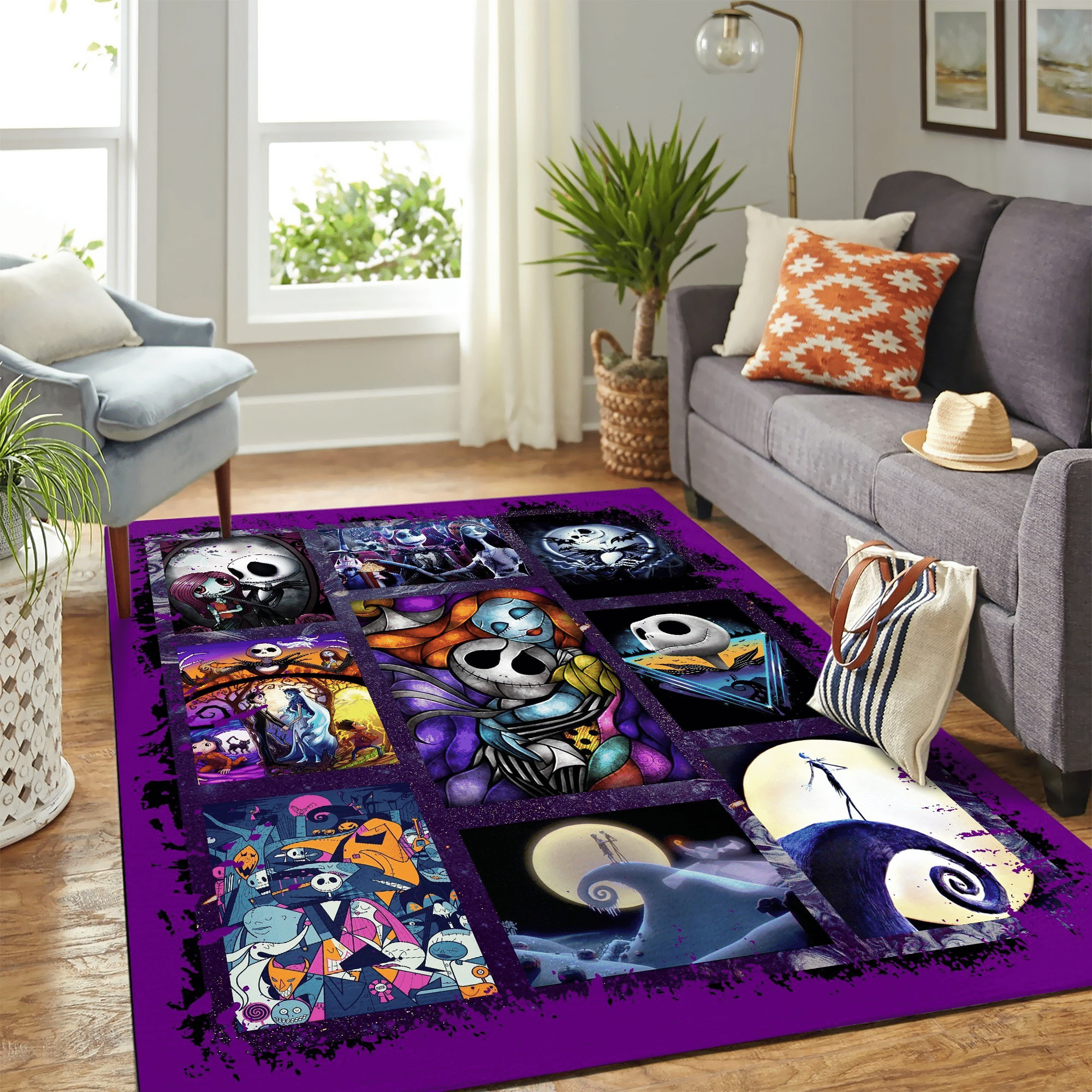 Nightmare Before Christmas Carpet Area Rug Chrismas Gift - Indoor Outdoor Rugs