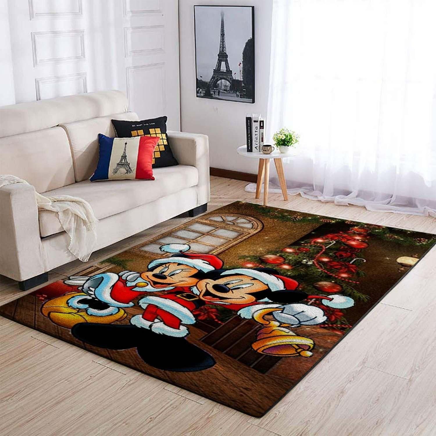 Minnie Mickey Mouse Area Rug Chrismas Gift - Indoor Outdoor Rugs