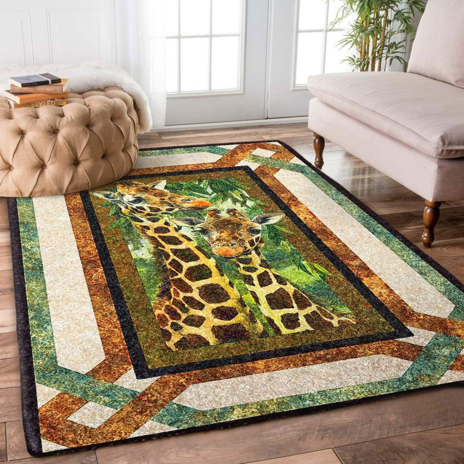 Giraffe Rug Chrismas Gift - Indoor Outdoor Rugs