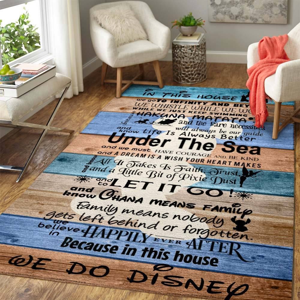 Disney In This House Area Rug Chrismas Gift - Indoor Outdoor Rugs