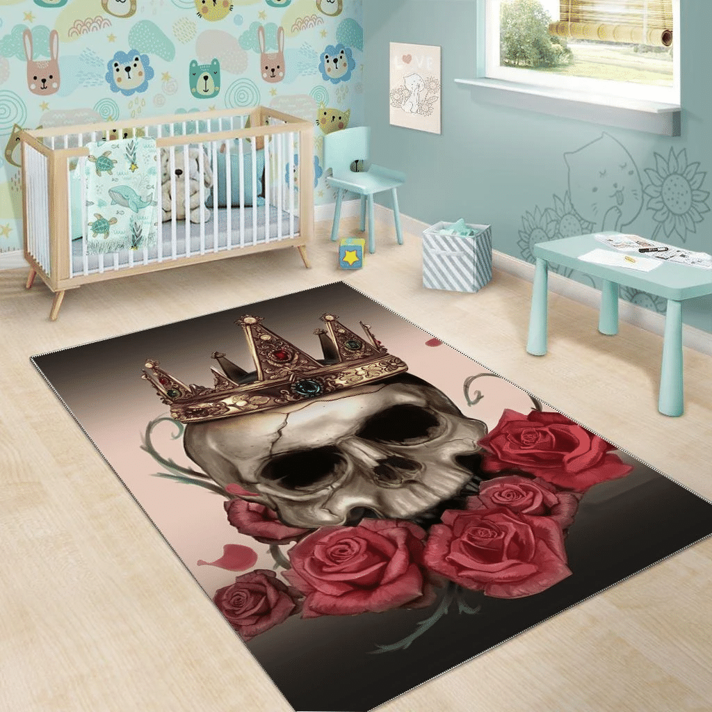 Skull Area Rug Chrismas Gift - Indoor Outdoor Rugs