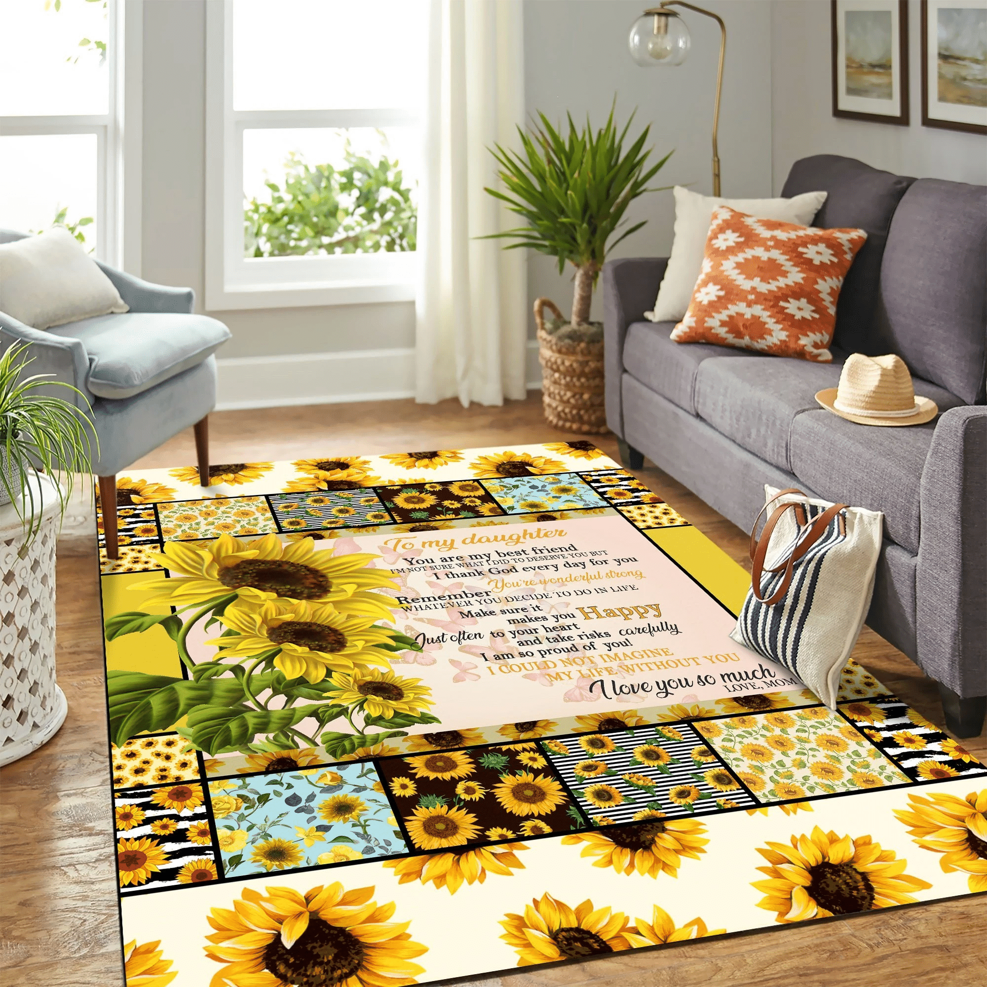 Sunflower Quilt Mk Carpet Area Rug Chrismas Gift - Indoor Outdoor Rugs