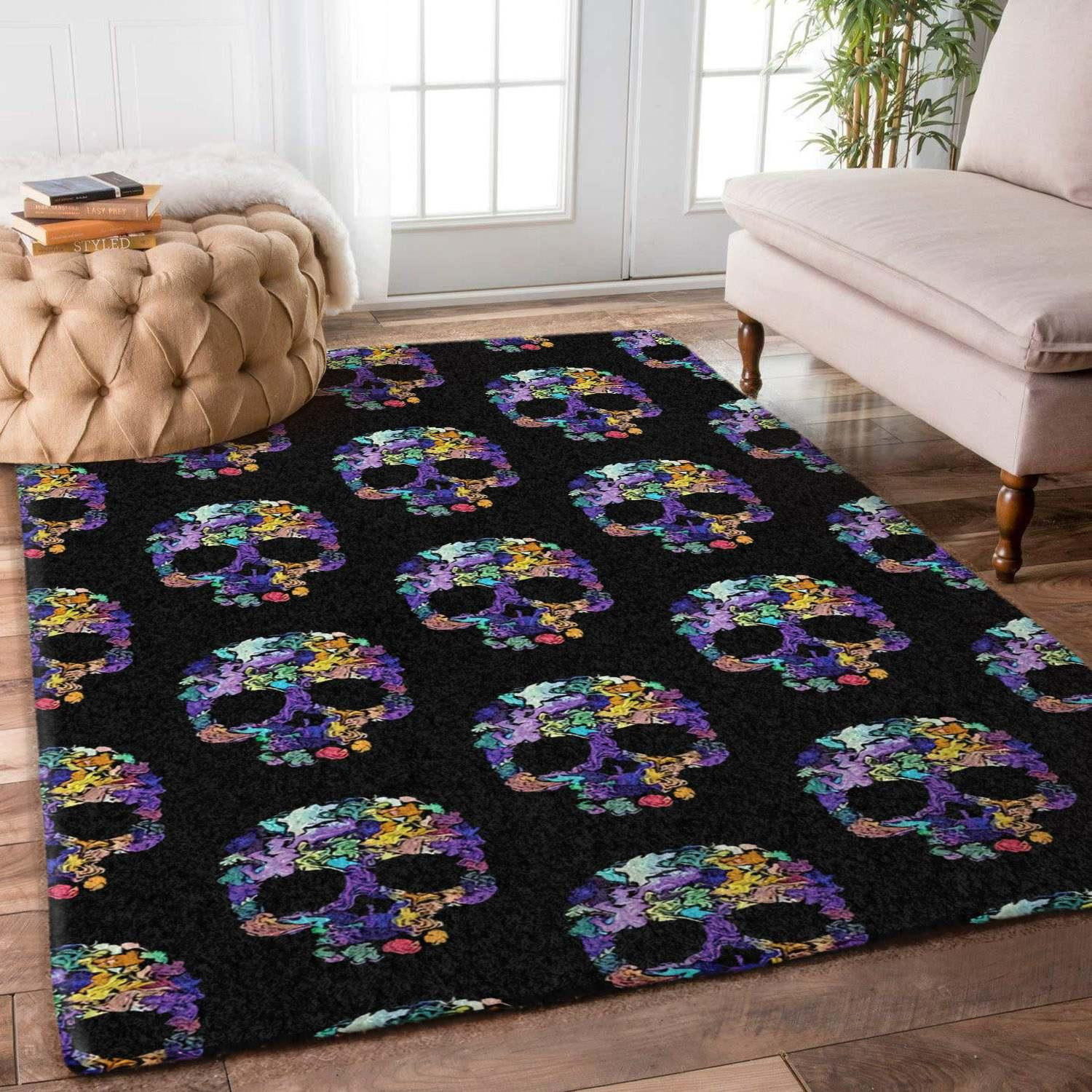 Skull Rug Chrismas Gift - Indoor Outdoor Rugs