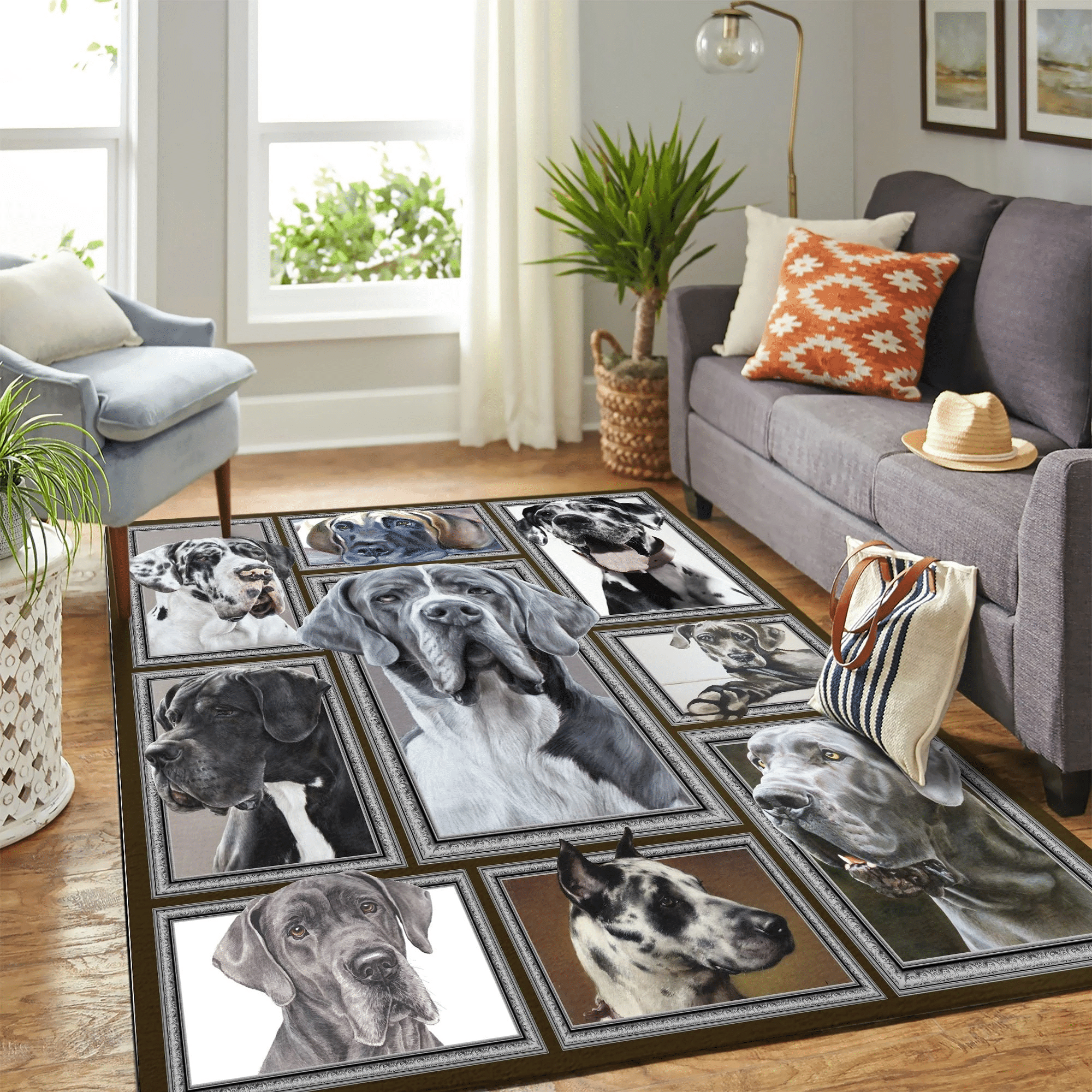 Dog Mk Carpet Area Rug Chrismas Gift - Indoor Outdoor Rugs