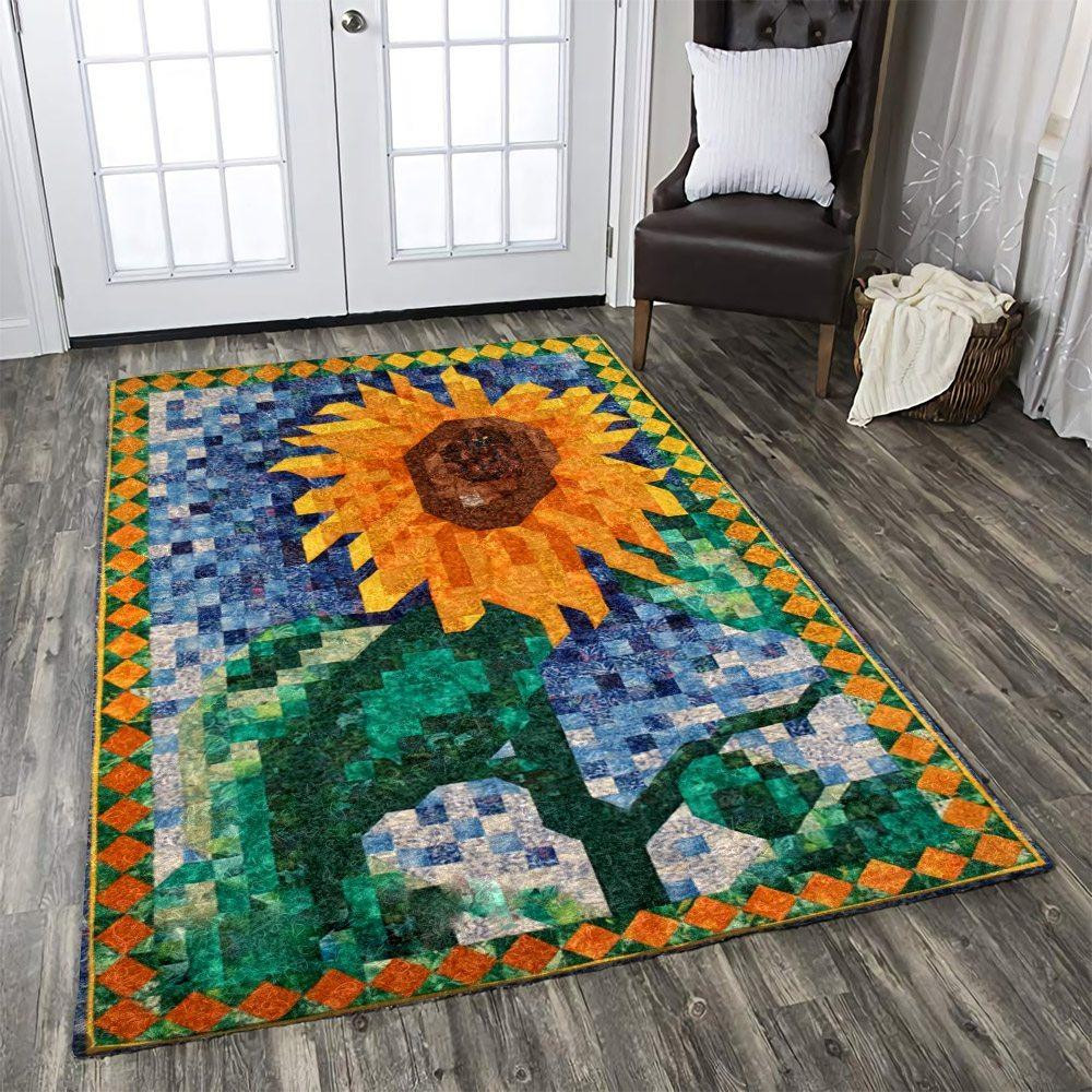 Sunflower Rug Chrismas Gift - Indoor Outdoor Rugs