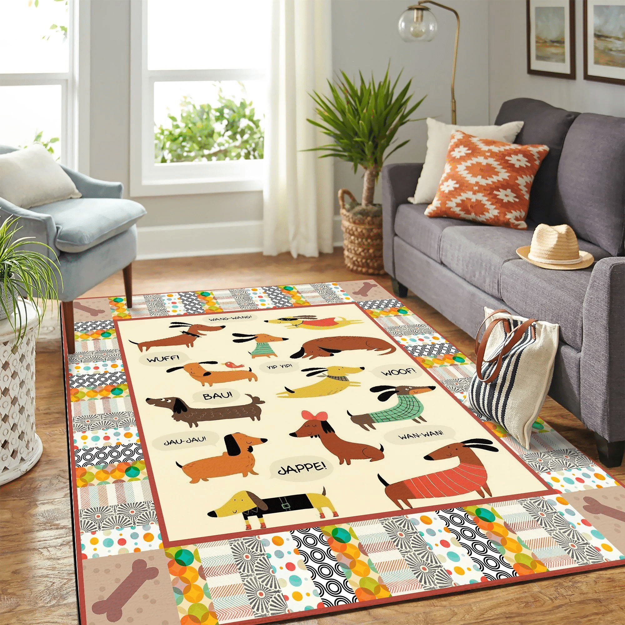 Dachshund Art Copy Mk Carpet Area Rug Chrismas Gift - Indoor Outdoor Rugs