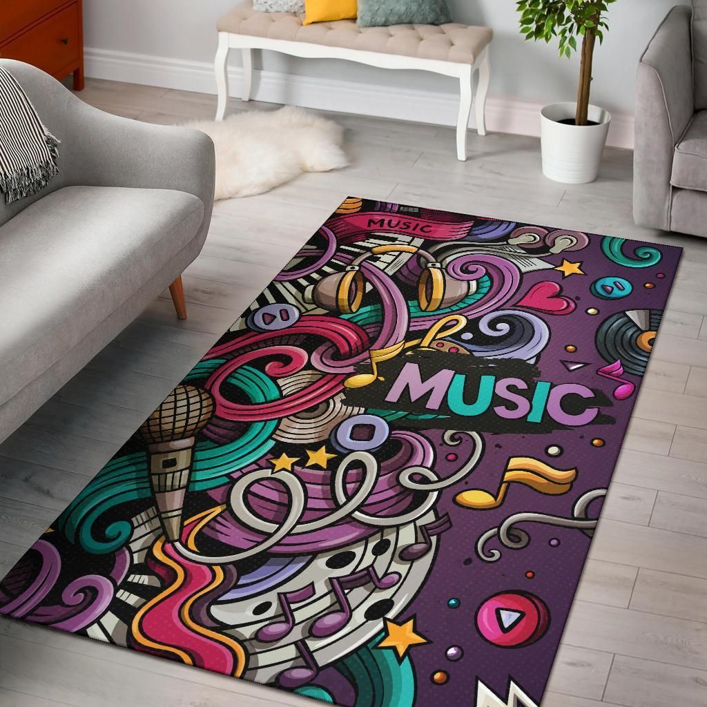 New Music Art Area Rug Chrismas Gift - Indoor Outdoor Rugs