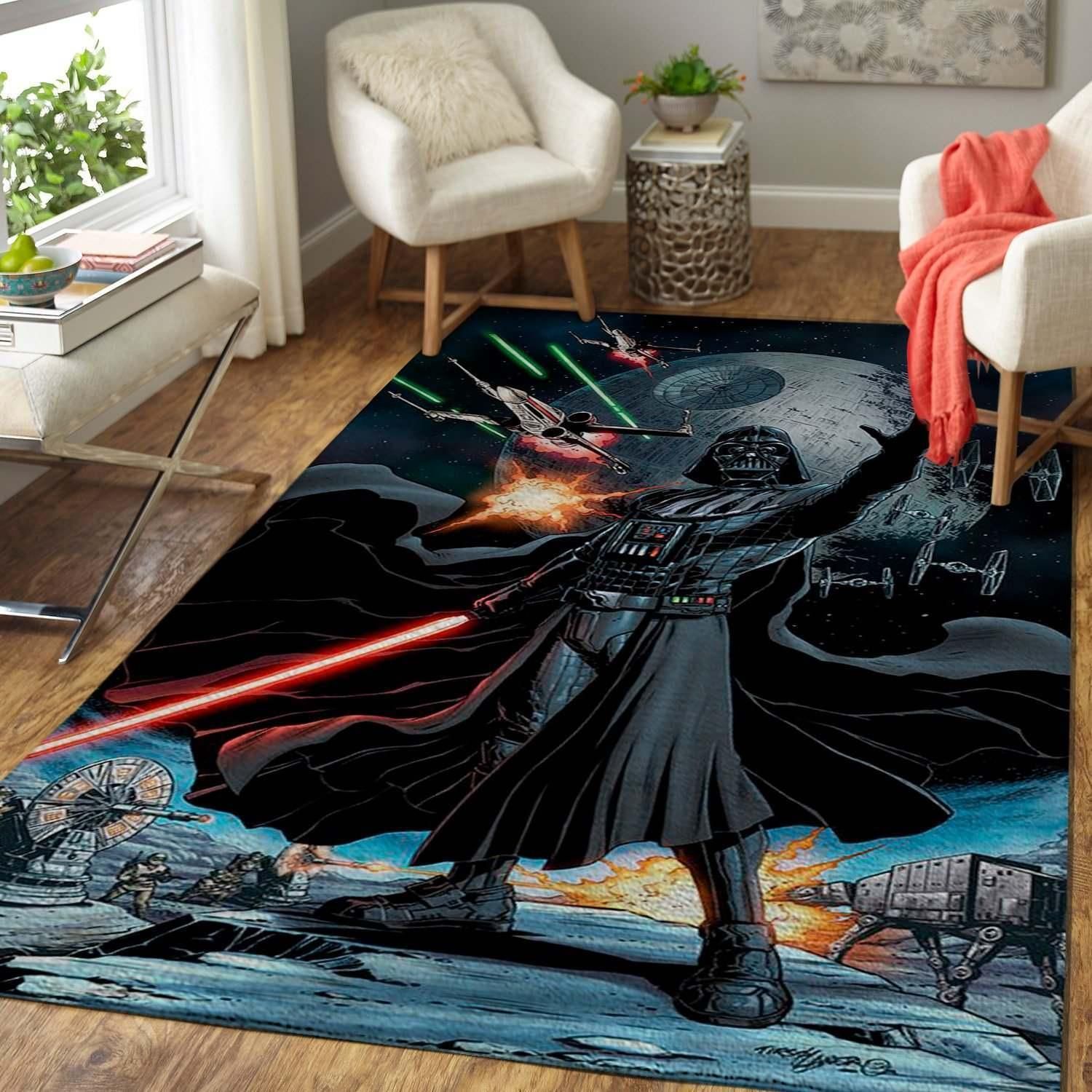 Star Wars Fans Death Star Darth Vader Area Rug Chrismas Gift - Indoor Outdoor Rugs