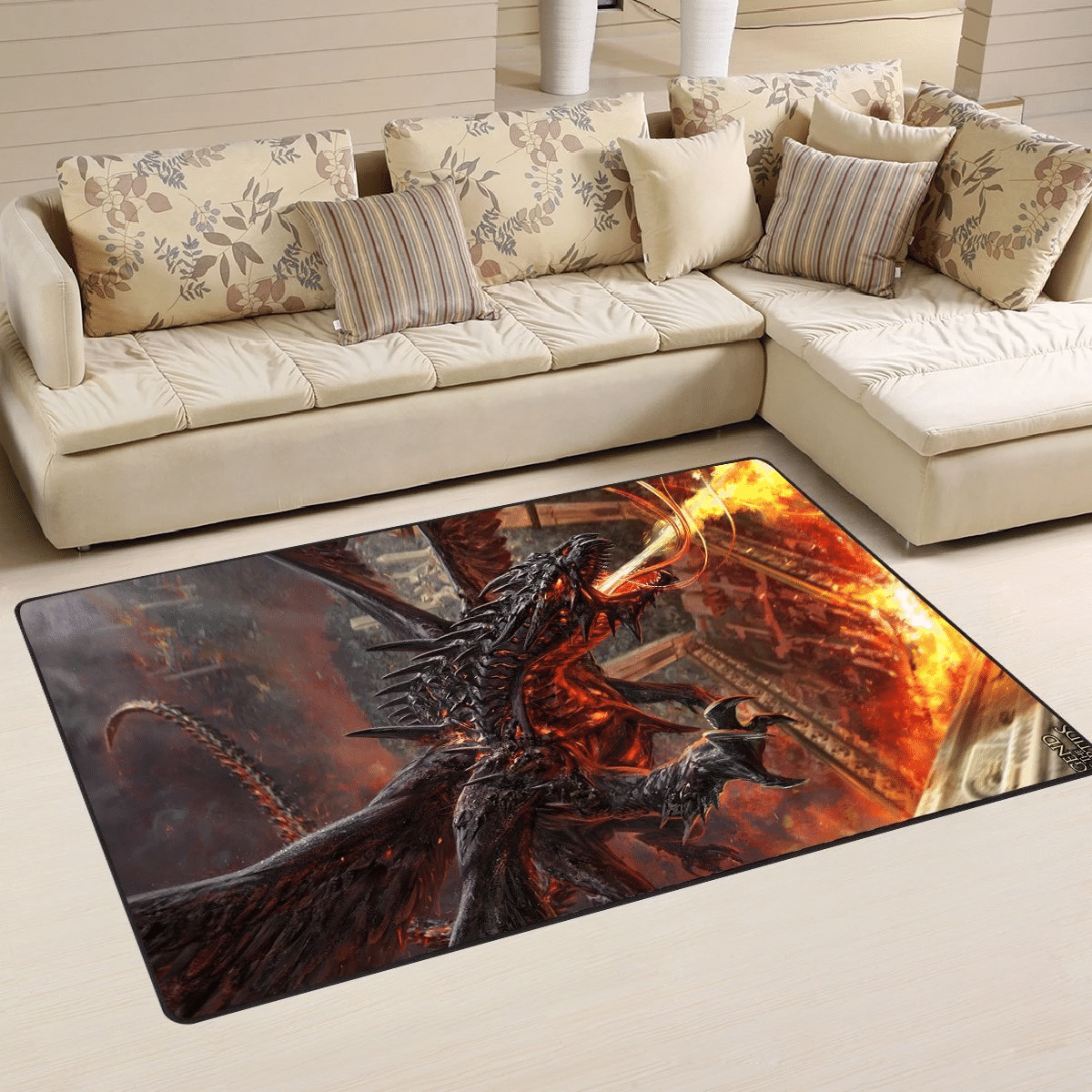 Dragon Area Rug Chrismas Gift - Indoor Outdoor Rugs