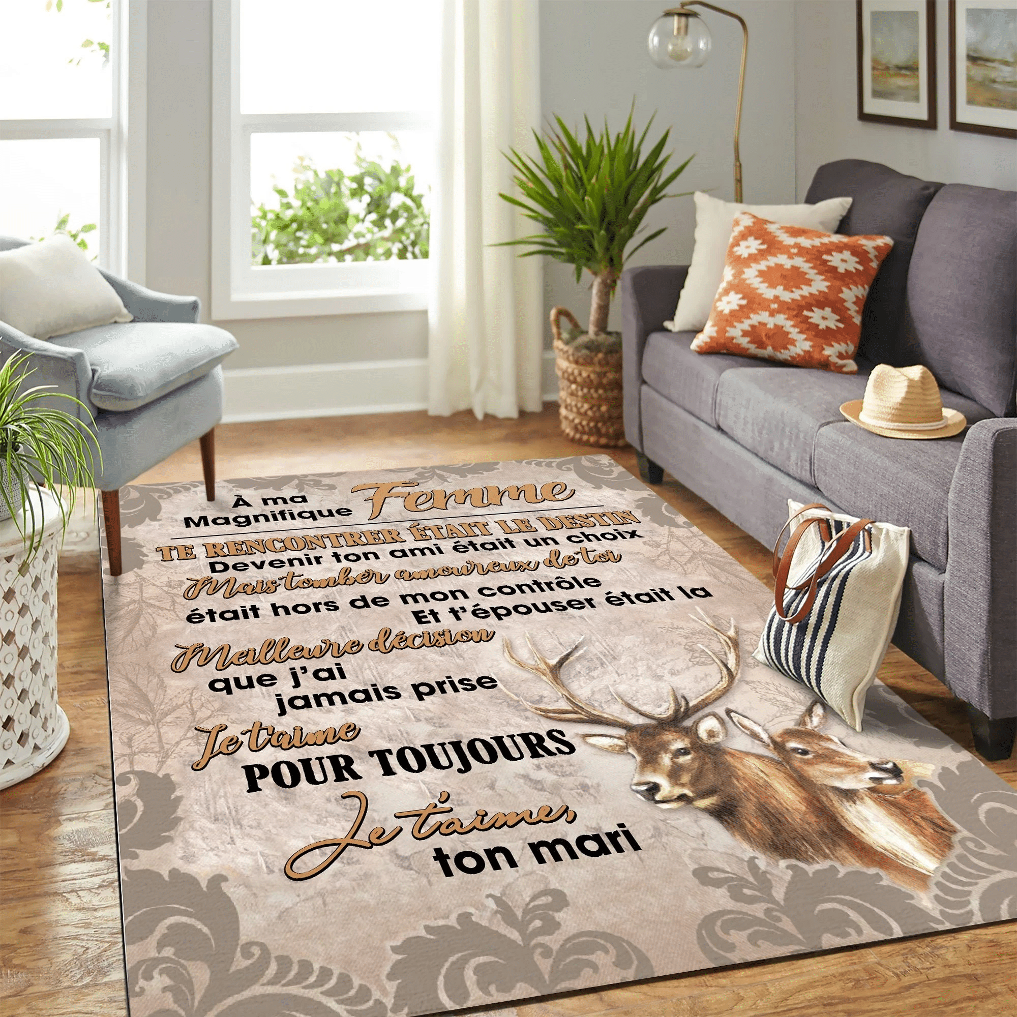 To My Wife Hd Art Carpet Area Rug Chrismas Gift - Indoor Outdoor Rugs