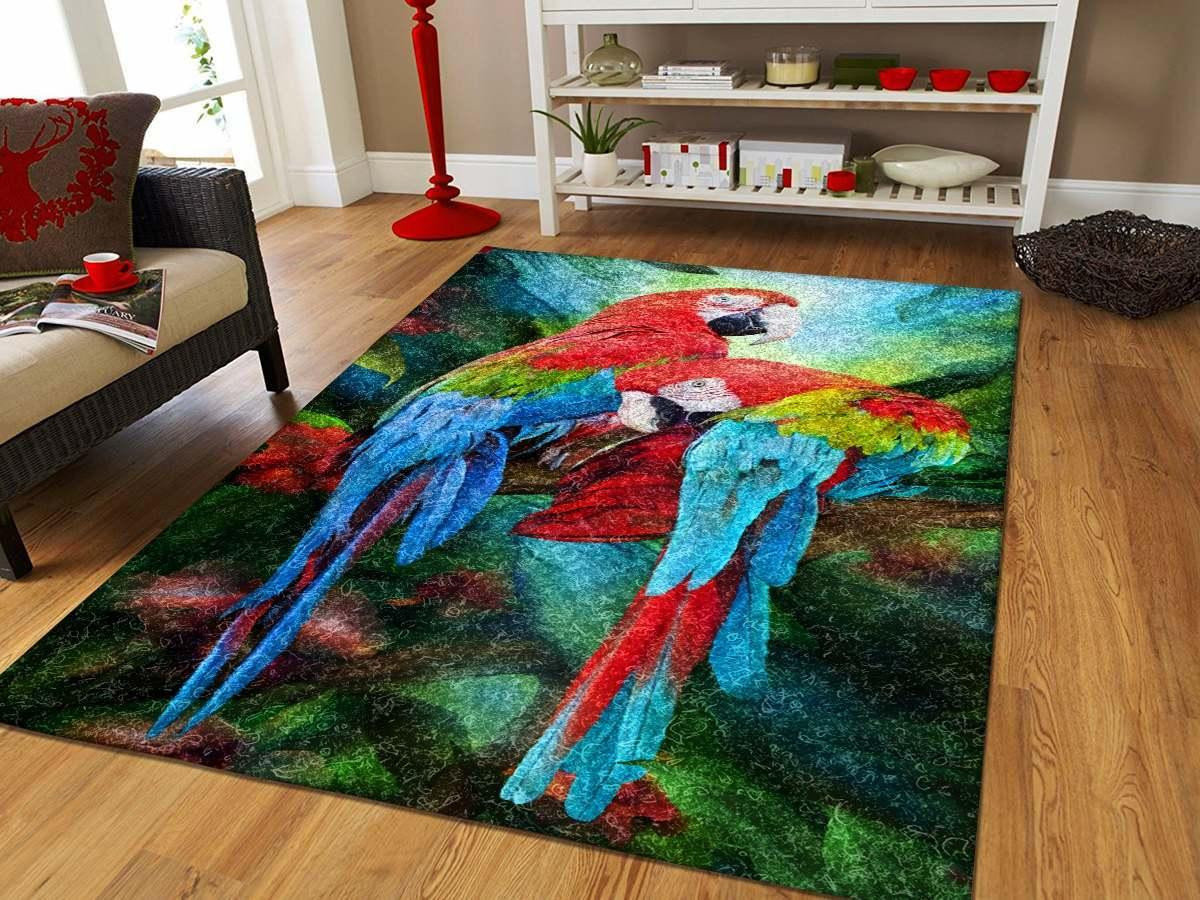 Parrot Rug Chrismas Gift - Indoor Outdoor Rugs