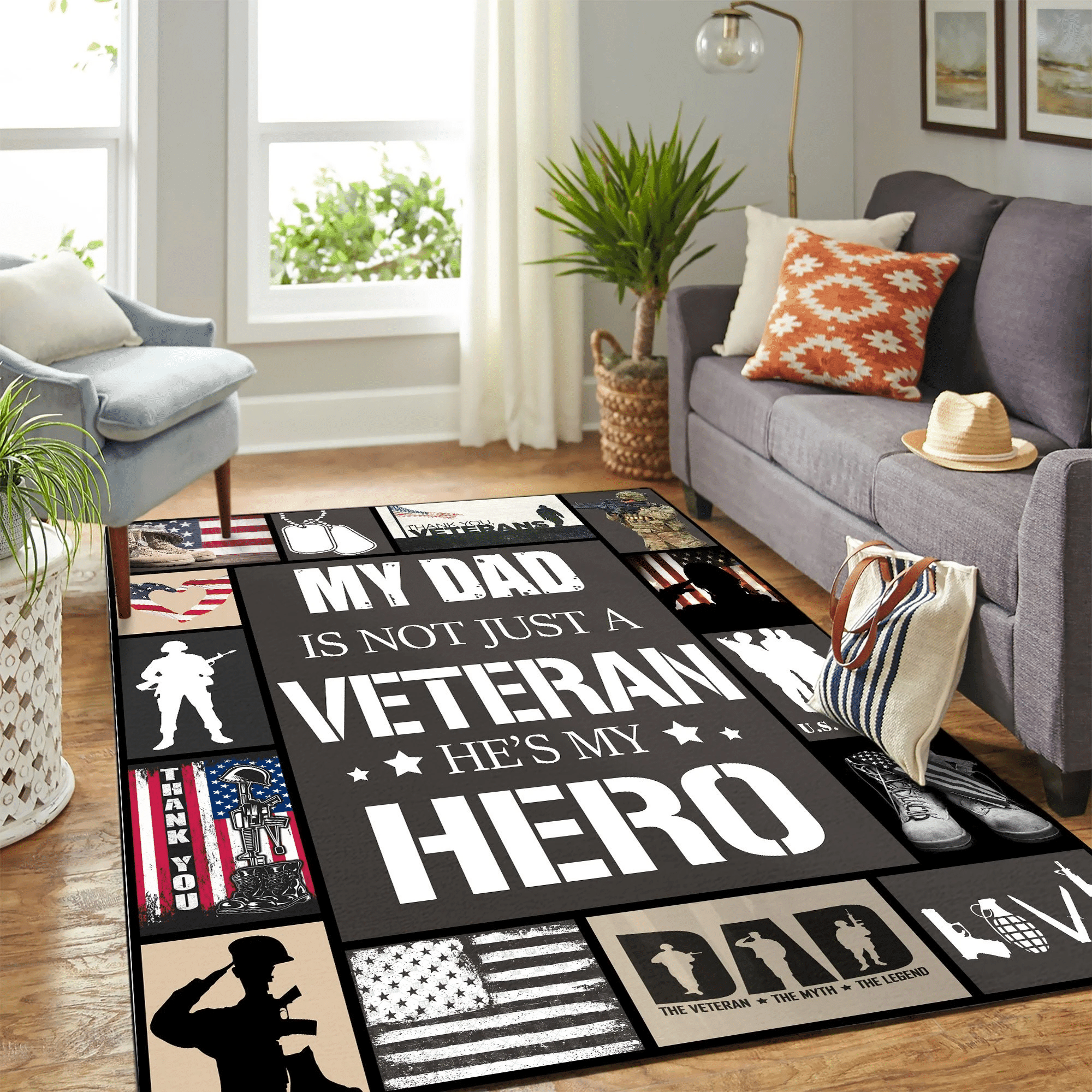 Veteran Hero Quilt Mk Carpet Area Rug Chrismas Gift - Indoor Outdoor Rugs