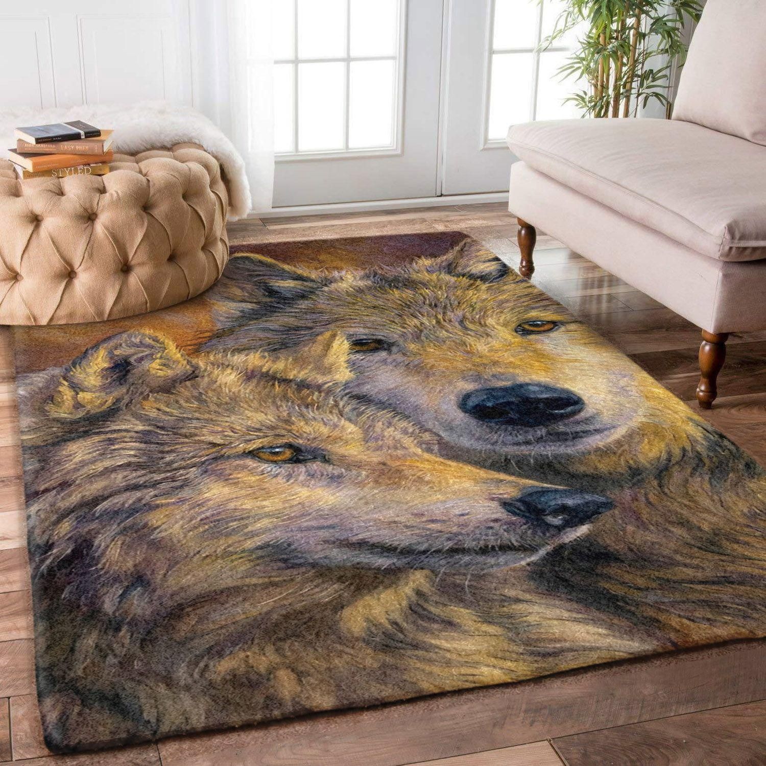 Wolf Rug Chrismas Gift - Indoor Outdoor Rugs