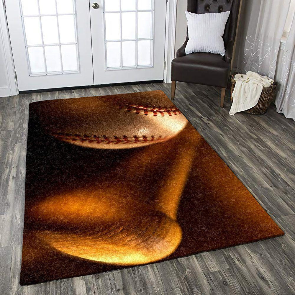 Baseball Rug Chrismas Gift - Indoor Outdoor Rugs