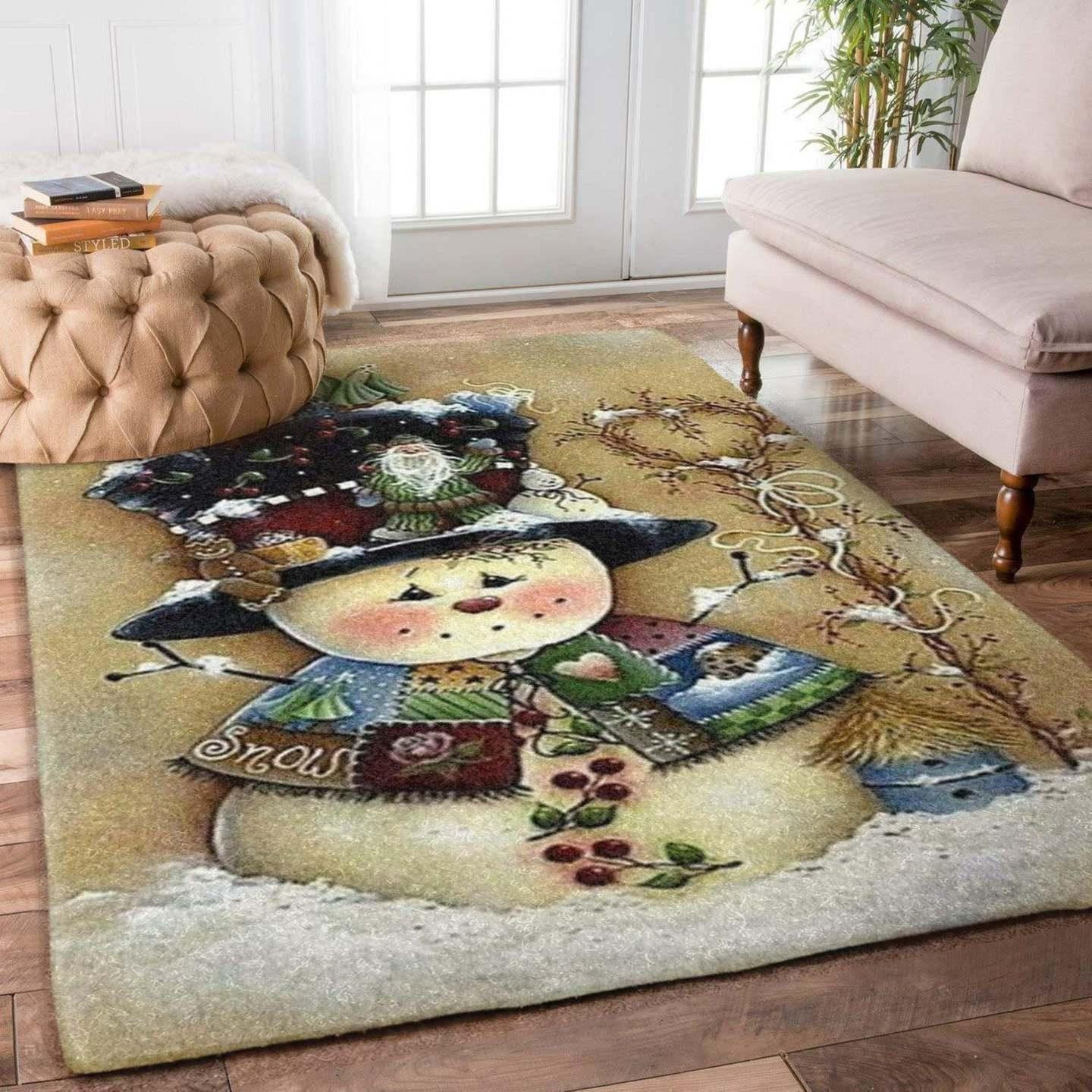 Snowman Rug Chrismas Gift - Indoor Outdoor Rugs