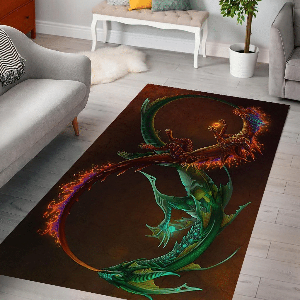 Dragon Area Rug Chrismas Gift - Indoor Outdoor Rugs