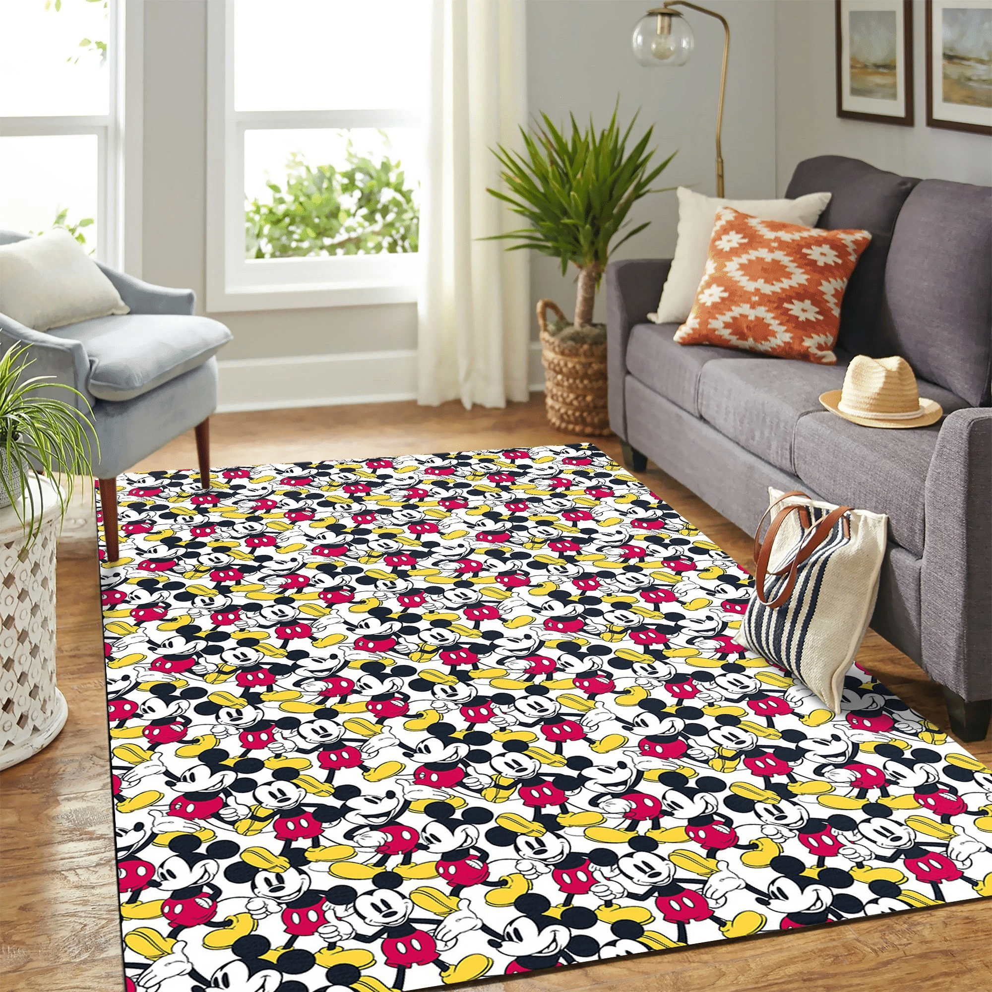 Mickey Pattern Carpet Rug Chrismas Gift - Indoor Outdoor Rugs